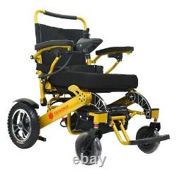 Lightweight Electric Mobility Wheelchair (365lb Capacity) Travel Friendly Gold
