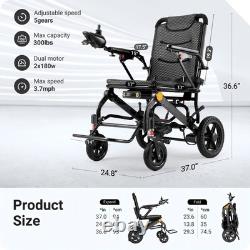 Lightweight Electric Wheelchair All Terrain Foldable Mobility Scooter Airline