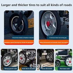 Lightweight Foldable Electric Wheelchair, Heavy Duty 500W Motors 20mi JD-EW8027