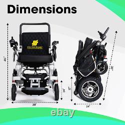Lightweight Foldable Electric Wheelchair Heavy Duty Durable Power Wheel Chair