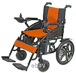 Lightweight Heavy Duty Electric Medical Wheelchair 75 lbs (Long Range) Orange