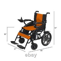 Lightweight Heavy Duty Electric Medical Wheelchair 75 lbs (Long Range) Orange