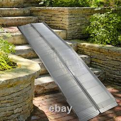 Livebest Wheelchair Ramps 10 FT Folding Anti-Slip Mobility Scooter Threshold