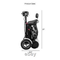 Long Range Electric Battery Lightweight Mobility Scooter, Up To 25 Miles White