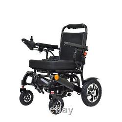 Medical Lightweight Automatic Reclining Electric Wheelchair (60 lbs) Black Frame