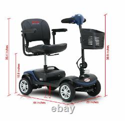 Mobility Scooter 4 Folding Wheel Wheelchair Electric Powered Travel Elder 4.9MPH