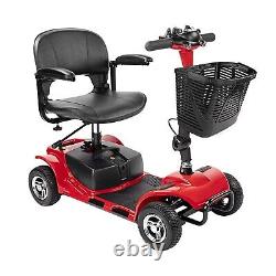 Mobility Scooter 4 Wheel Electric Wheelchair Seniors Adult Compact Travel Basket