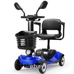 Mobility Scooter 4 Wheels Electric Power for Seniors Adult with Lights Collapsible