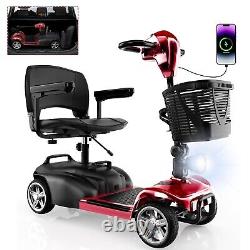 Mobility Scooter Adult Portable Electric Wheelchair Long Range 4 Wheel E-Scooter