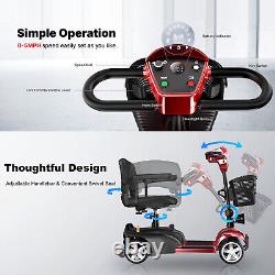 Mobility Scooter Adult Portable Electric Wheelchair Long Range 4 Wheel E-Scooter