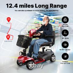 Mobility Scooter Adult Portable Electric Wheelchair Long Range 4 Wheel E-Scooter