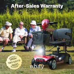 Mobility Scooter Adult Portable Electric Wheelchair Long Range 4 Wheel E-Scooter