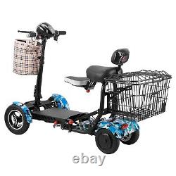 Mobility Scooter Compact Lightweight Electric Power Wheelchair Blue Camouflage