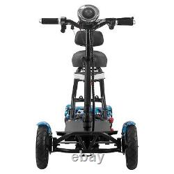 Mobility Scooter Compact Lightweight Electric Power Wheelchair Blue Camouflage