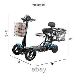 Mobility Scooter Compact Lightweight Electric Power Wheelchair Blue Camouflage