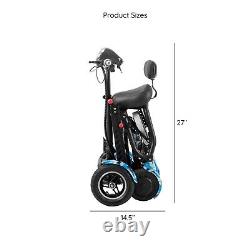 Mobility Scooter Compact Lightweight Electric Power Wheelchair Blue Camouflage