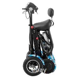 Mobility Scooter Compact Lightweight Electric Power Wheelchair Blue Camouflage