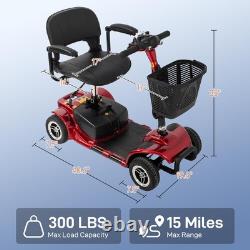 Mobility Scooter Electric Wheelchair 4 Wheel Folding Electric Scooter Adjustable