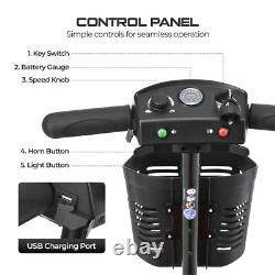 Mobility Scooter Portable Electric Wheelchair 4 Wheels Foldable E-Scooter 20Mile