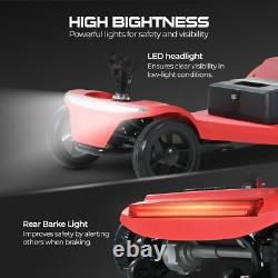 Mobility Scooter Portable Electric Wheelchair 4 Wheels Foldable E-Scooter 20Mile