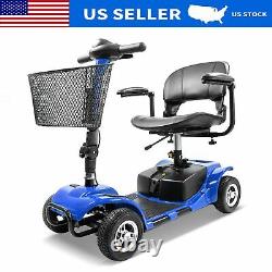 Mobility Scooter Powered Wheelchair Electric Device Compact for Travel 4 Wheel