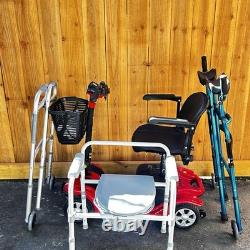Mobility Scooter, Two Walkers one hevy duty one compact A Portal Toilet follding