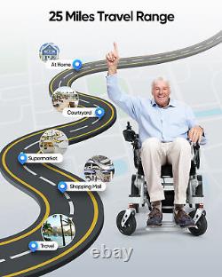 Motor Power Electric Wheelchair Lightweight Mobility Foldable Heavy Duty Seniors