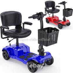 NEW 250W 4 Wheels Mobility Scooter Power Wheelchair Folding Electric Scooters