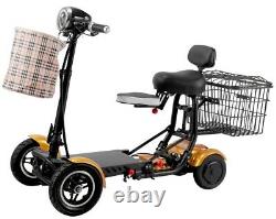 New Folding Electric Powered Mobility Scooter 4 Wheel Travel Elderly Scooter