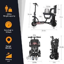 New Folding Mobility Scooters for Adults, Dual Front Wheels, Airline Approved