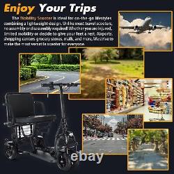 New Folding Mobility Scooters for Adults, Dual Front Wheels, Airline Approved