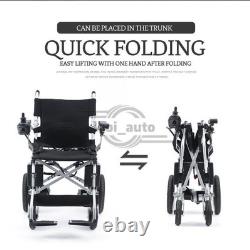 New Lightweight Foldable Electric Wheelchair Intelligent 264LB Load All Terrain