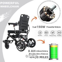 Only 48 lb-Electric Wheelchair Compact Portable Airline Approved-10 Miles Range