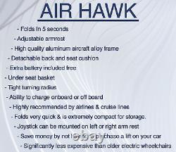 Original Air Hawk Folding Power Chair with Accessories