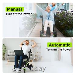 Outdoor Foldable Electric Power Wheelchair Portable Mobility Scooter WheelChair