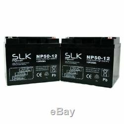 PAIR 12v 50AH MOBILITY SCOOTER BATTERIES FOR SUNRISE QUICKIE RUMBA POWERCHAIR