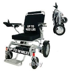 PARS Reclining Lightweight Folding Electric Wheelchair 400lbs Max 500W- 18 miles