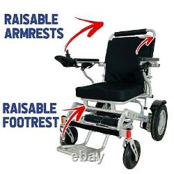 PARS Reclining Lightweight Folding Electric Wheelchair 400lbs Max 500W- 18 miles