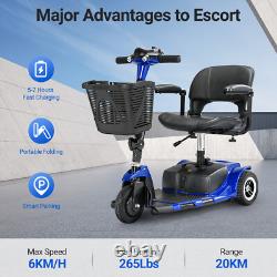 PRO 3 Wheels Mobility Scooter Electric Powered Mobile Folding Wheelchair Device