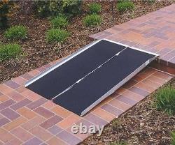 PVI, 4' x 30 Aluminum Wheelchair-Scooter Portable Singlefold Ramp, 4 8 Rise