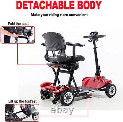 Portable 4 Wheel Electric Wheelchair Adults Upgrade Motorized Mobility Scooter