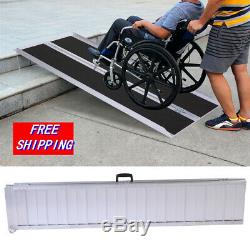 Portable 6' Aluminum Wheelchair Ramp Mobility Non-slip Scooter Carrier, Multifold