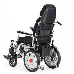 Portable Electric Wheelchair, High Backrest Scooter for Elderly, Full Reclining