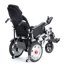 Portable Electric Wheelchair, High Backrest Scooter for Elderly, Full Reclining