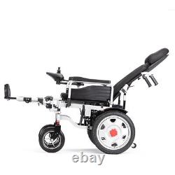 Portable Electric Wheelchair, High Backrest Scooter for Elderly, Full Reclining