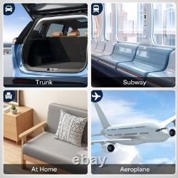 Portable Foldable Lightweight Wheelchair 19.2lbs with Retractable Pull Rod & Stand