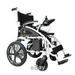 Power Electric Wheelchair Motorized Power Wheelchairs Folds Lightweight (Black)