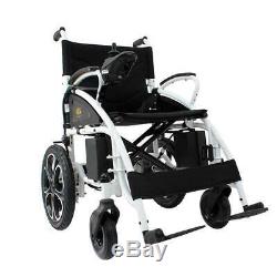 Power Electric Wheelchair Motorized Power Wheelchairs Folds Lightweight (Black)