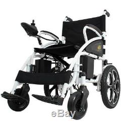 Power Electric Wheelchair Motorized Power Wheelchairs Folds Lightweight (Black)