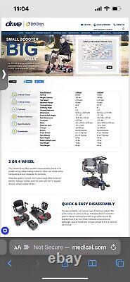 Power Wheelchair Mobility Scooter, Scout 4 Wheel By Drive Medical